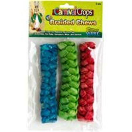 WARE MFG Large Braided Chews for Small Animals - 3 Piece 13055